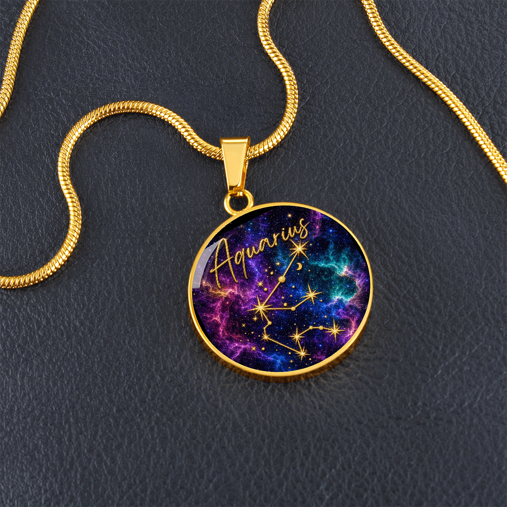 Constellation Astrology Birth Sign Pendant Necklace: Aquarius