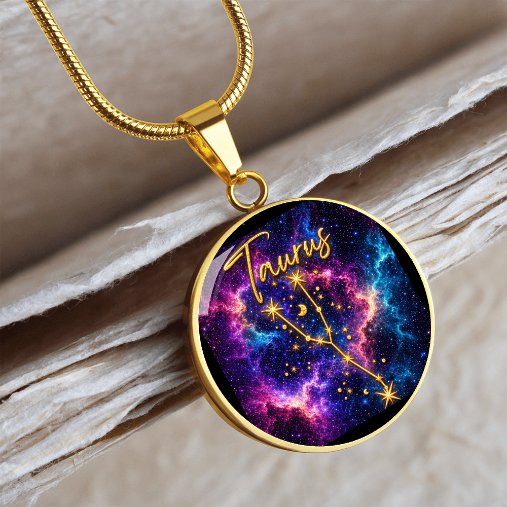 Constellation Astrology Birth Sign Pendant Necklace: Taurus