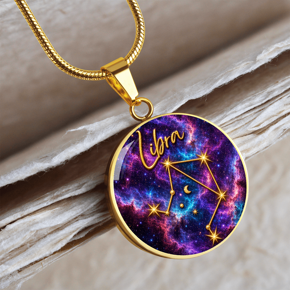 Constellation Astrology Birth Sign Pendant Necklace: Libra