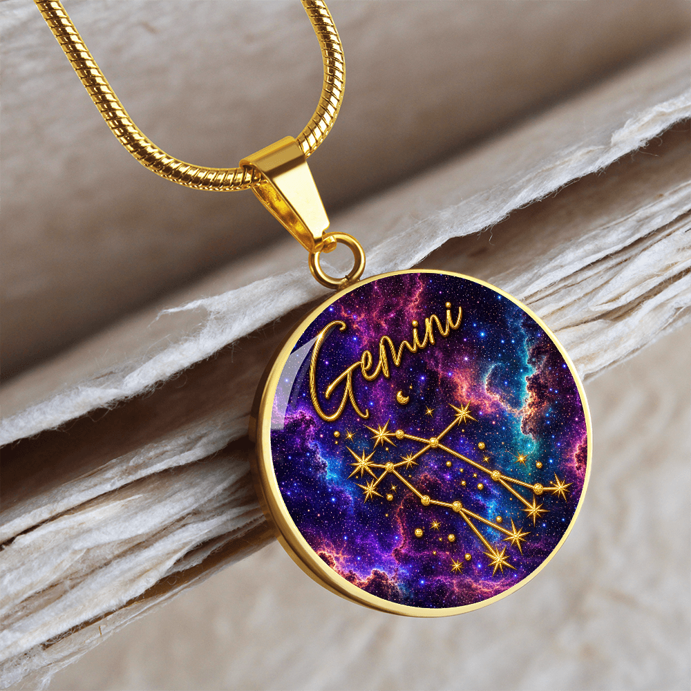 Constellation Astrology Birth Sign Pendant Necklace: Gemini