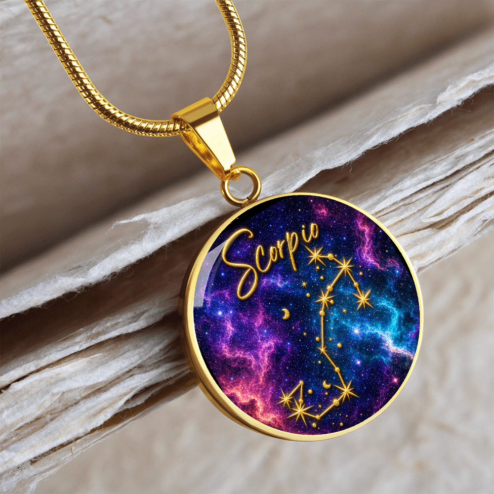 Constellation Astrology Birth Sign Pendant Necklace: Scorpio