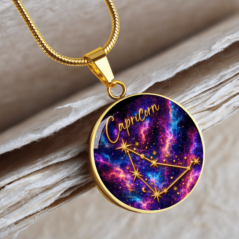Constellation Astrology Birth Sign Pendant Necklace: Capricorn
