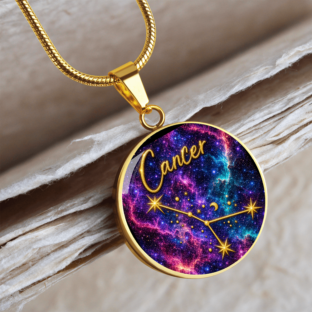 Constellation Astrology Birth Sign Pendant Necklace: Cancer
