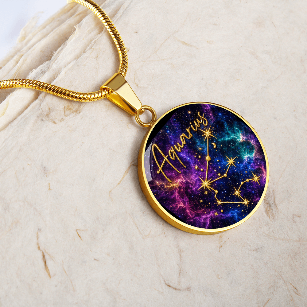 Constellation Astrology Birth Sign Pendant Necklace: Aquarius