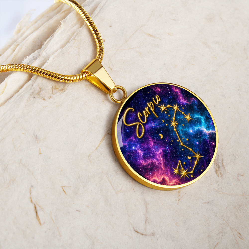 Constellation Astrology Birth Sign Pendant Necklace: Scorpio
