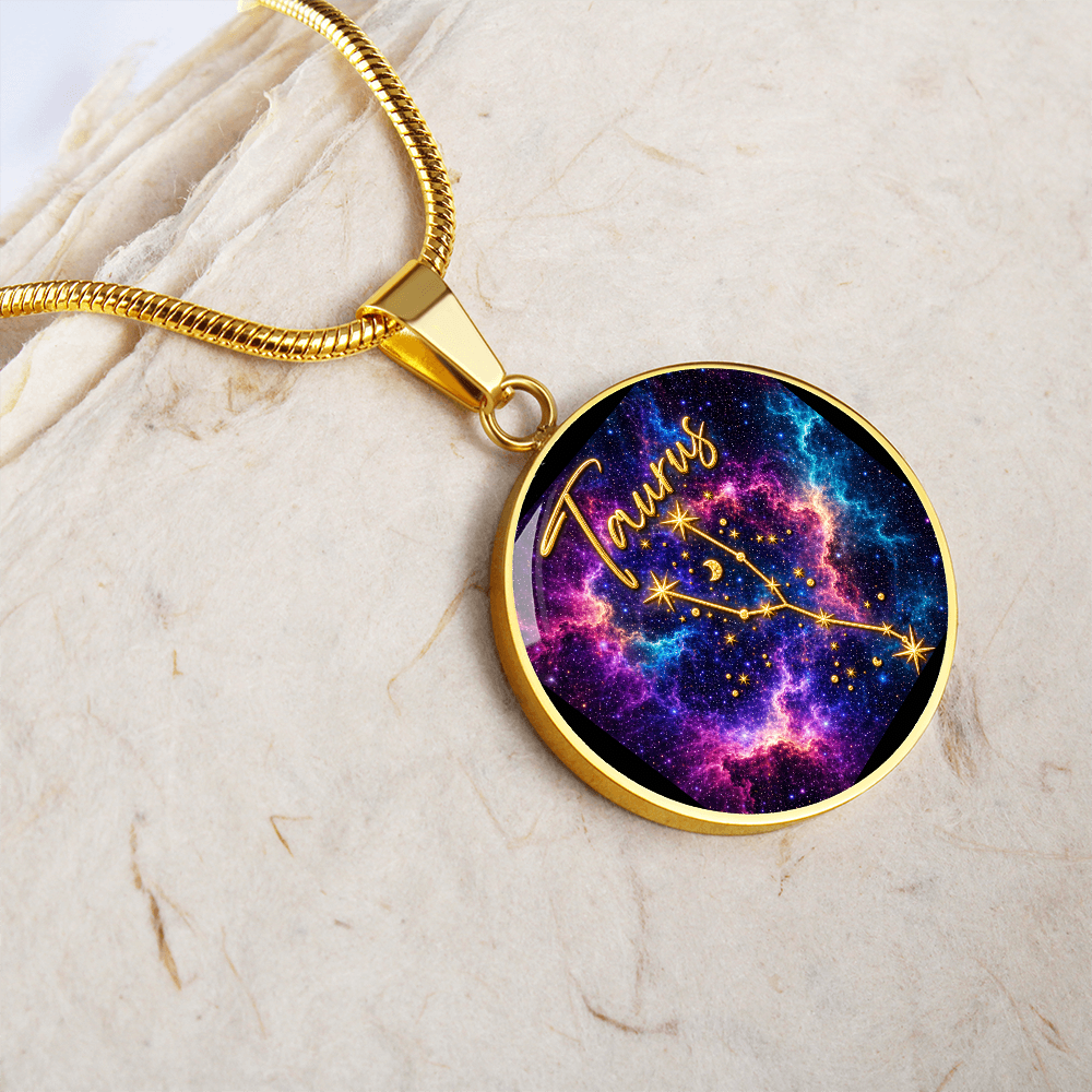 Constellation Astrology Birth Sign Pendant Necklace: Taurus