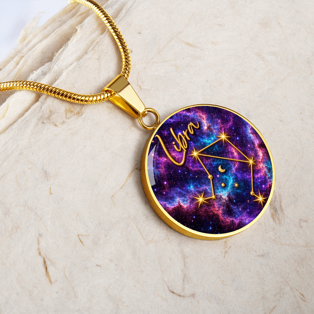 Constellation Astrology Birth Sign Pendant Necklace: Libra