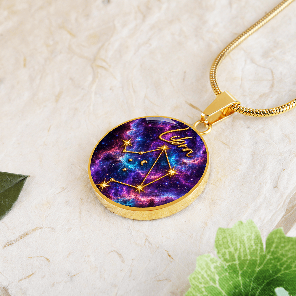 Constellation Astrology Birth Sign Pendant Necklace: Libra