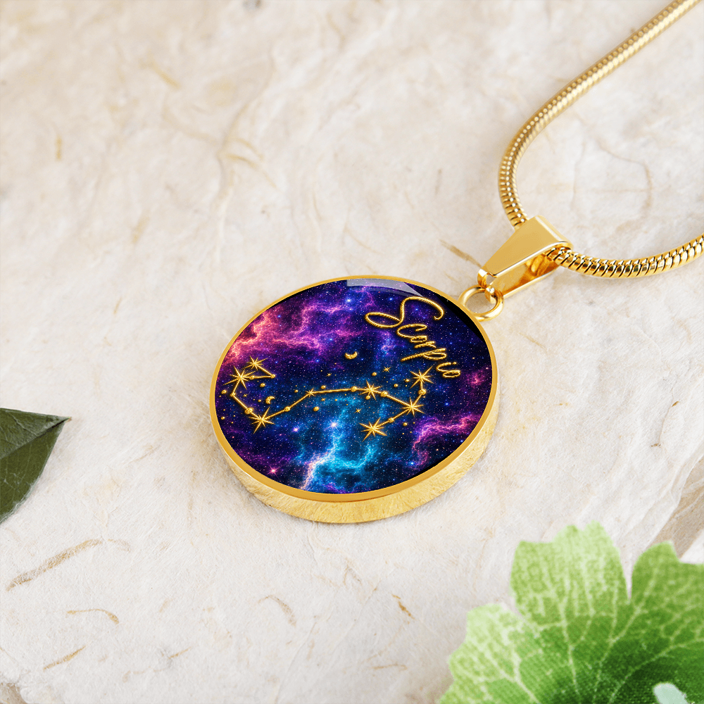 Constellation Astrology Birth Sign Pendant Necklace: Scorpio
