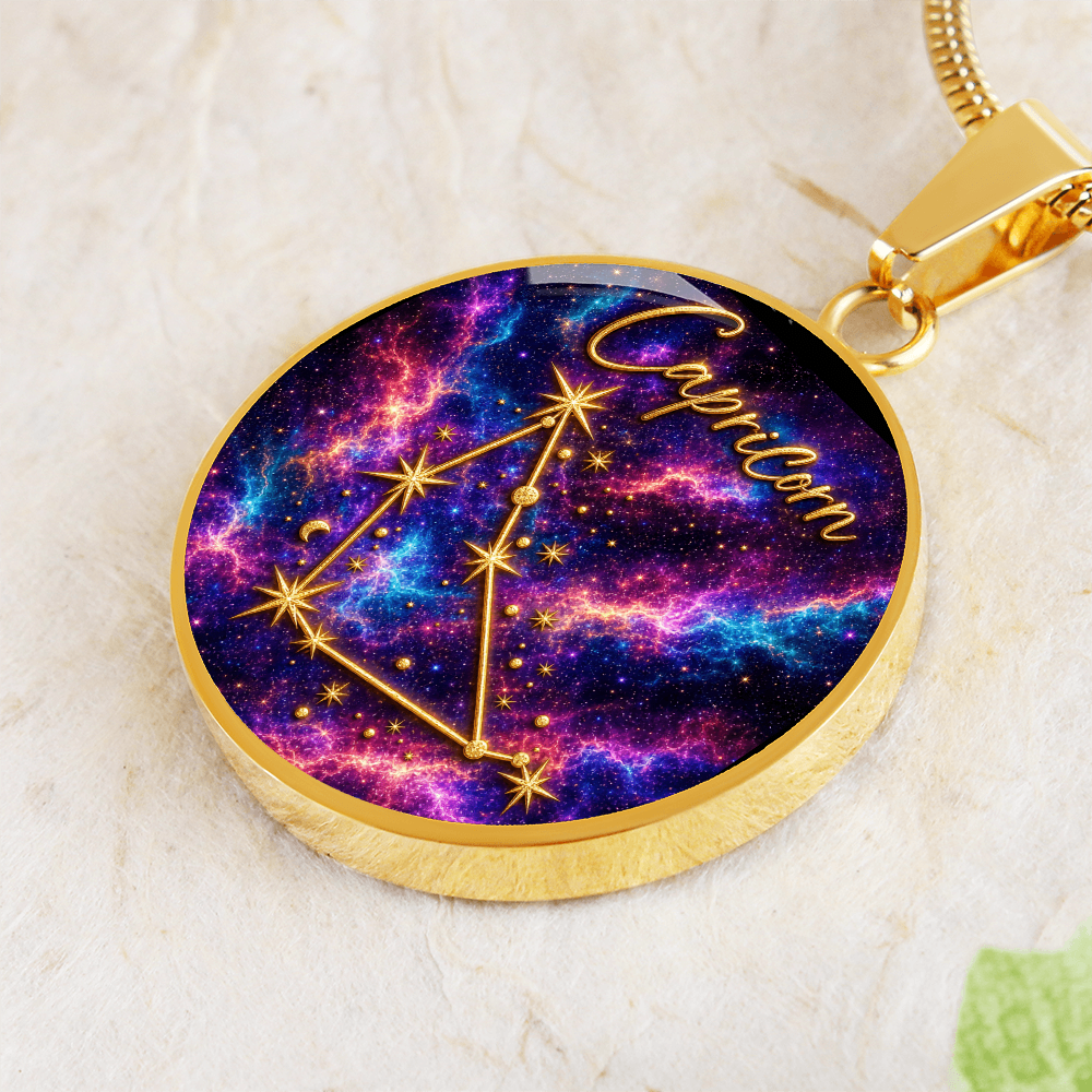 Constellation Astrology Birth Sign Pendant Necklace: Capricorn