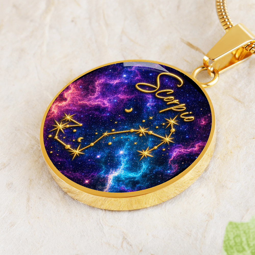Constellation Astrology Birth Sign Pendant Necklace: Scorpio