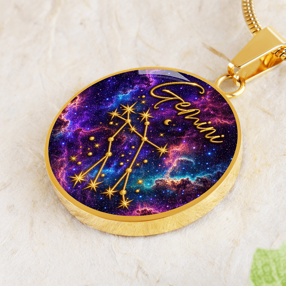 Constellation Astrology Birth Sign Pendant Necklace: Gemini