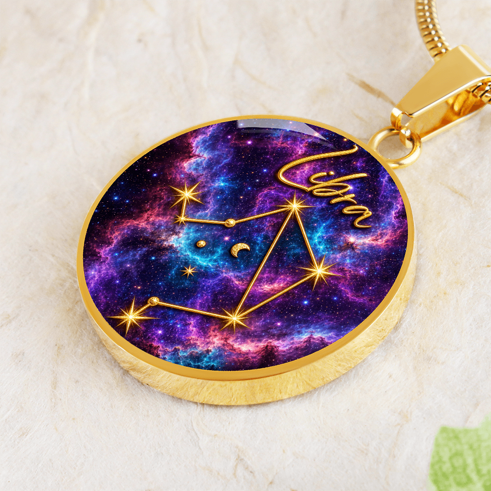 Constellation Astrology Birth Sign Pendant Necklace: Libra