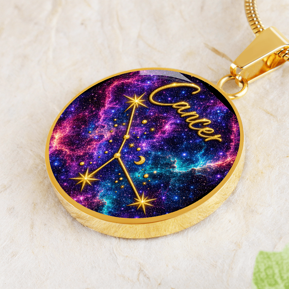Constellation Astrology Birth Sign Pendant Necklace: Cancer