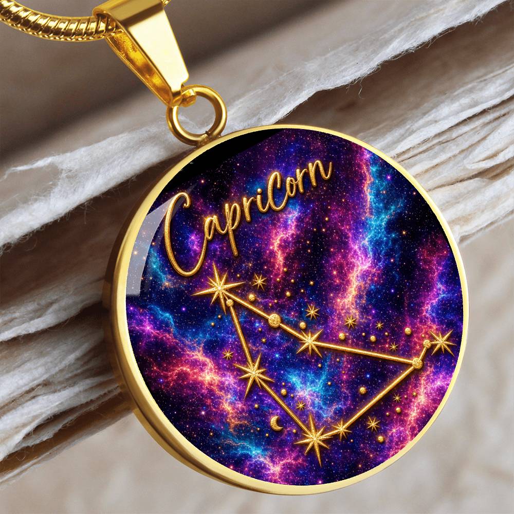 Constellation Astrology Birth Sign Pendant Necklace: Capricorn