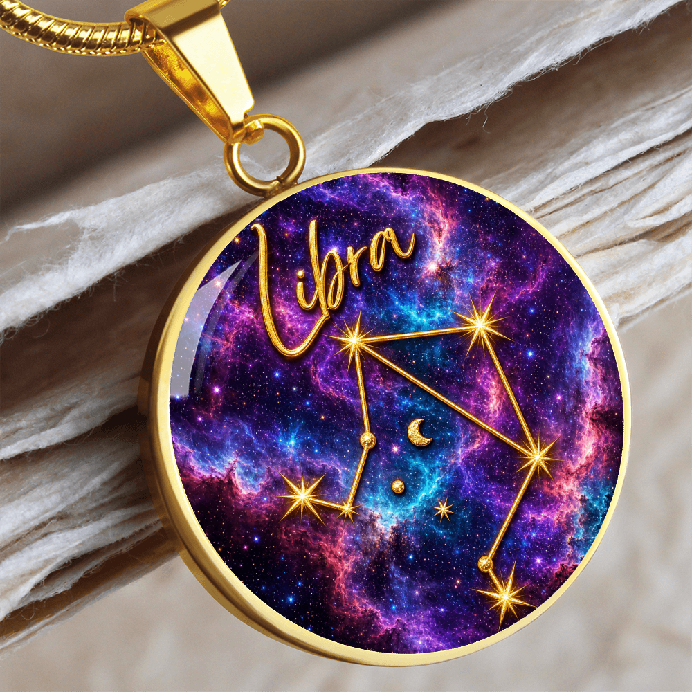 Constellation Astrology Birth Sign Pendant Necklace: Libra