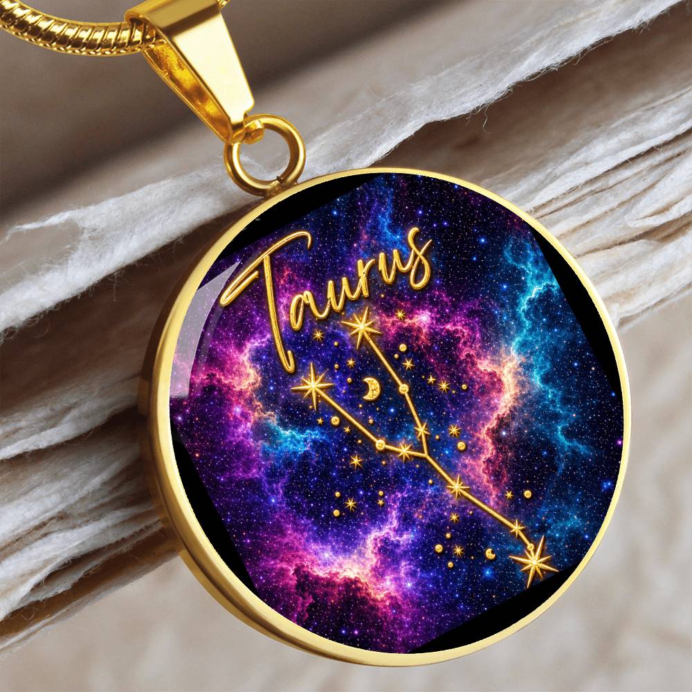 Constellation Astrology Birth Sign Pendant Necklace: Taurus