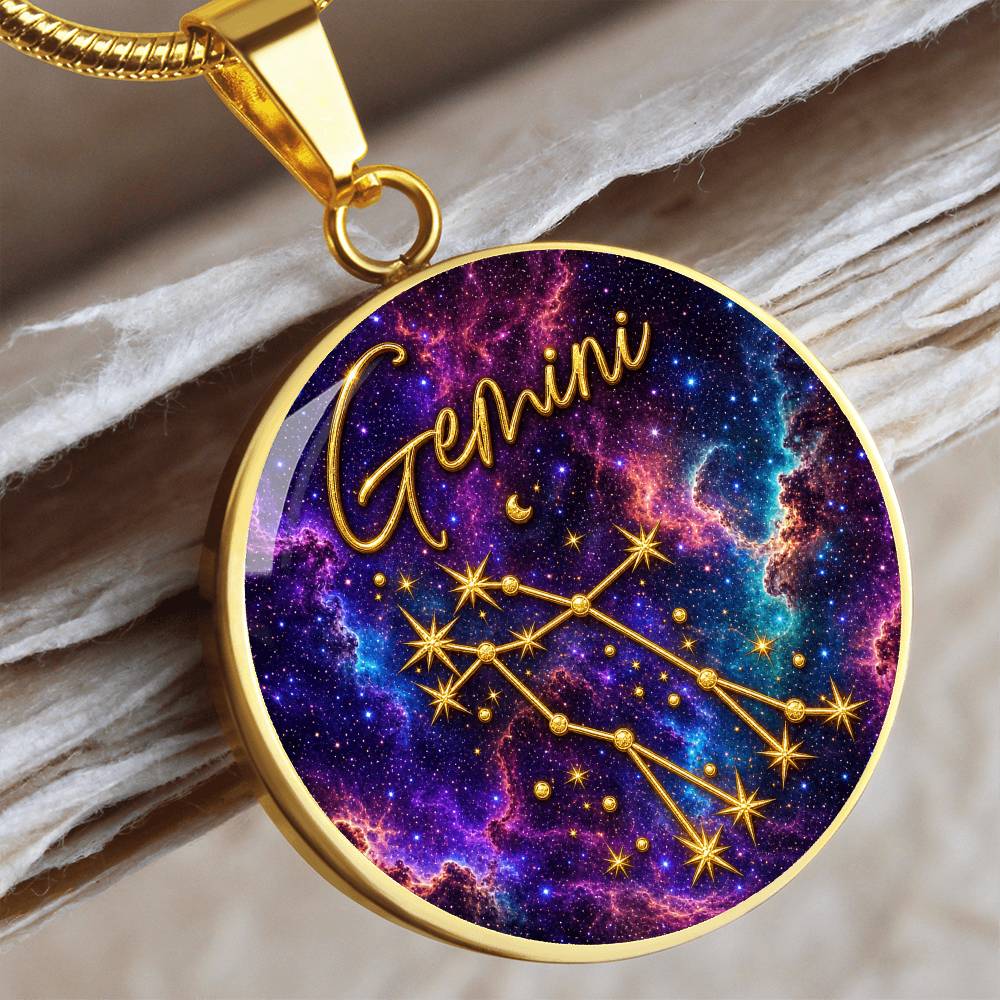 Constellation Astrology Birth Sign Pendant Necklace: Gemini