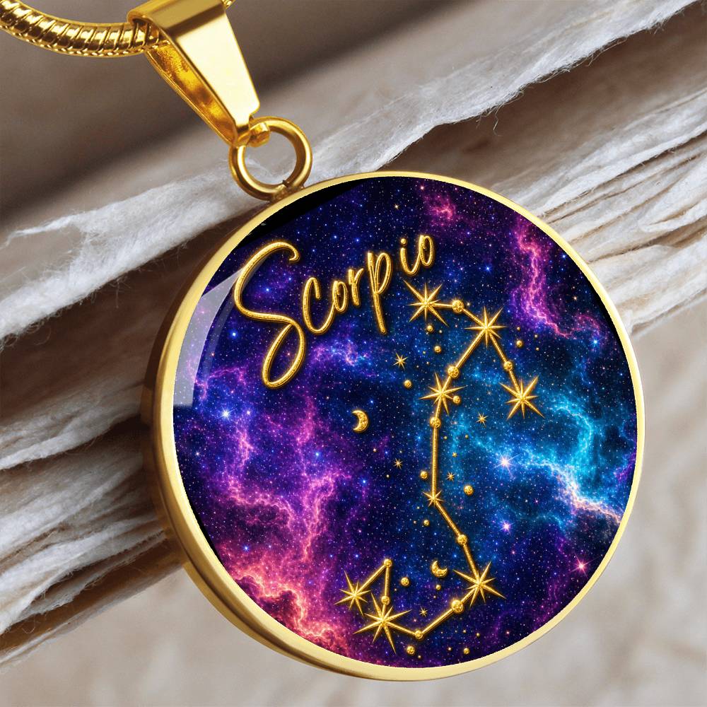 Constellation Astrology Birth Sign Pendant Necklace: Scorpio