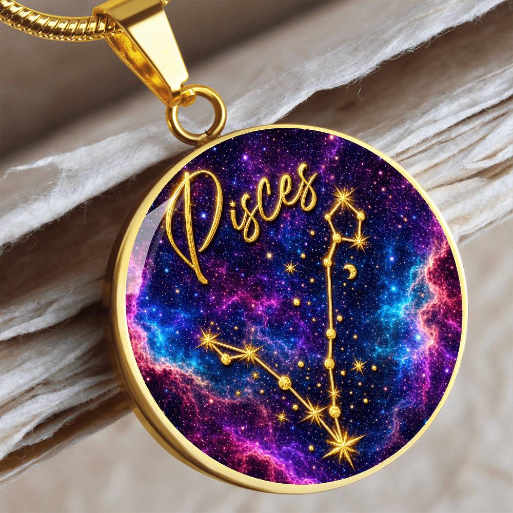Constellation Astrology Birth Sign Pendant Necklace: Pisces