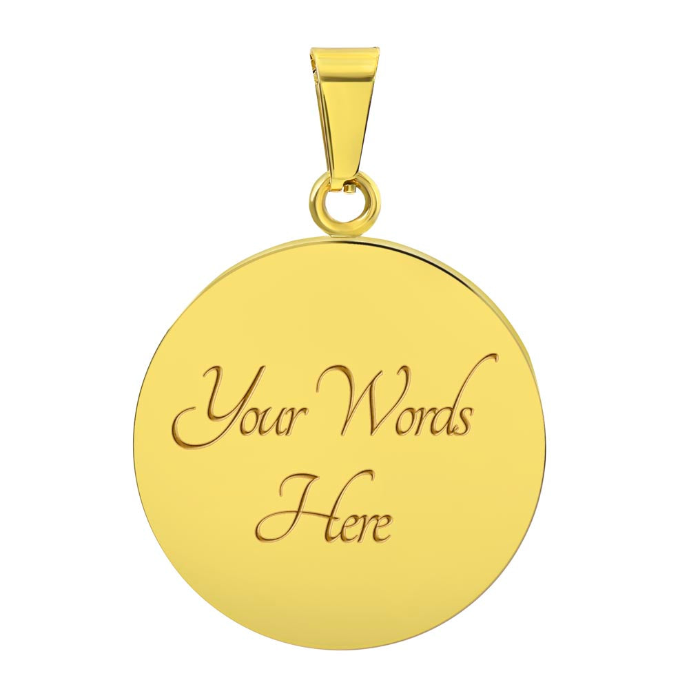 Birth Month Circle Pendant Necklace: July