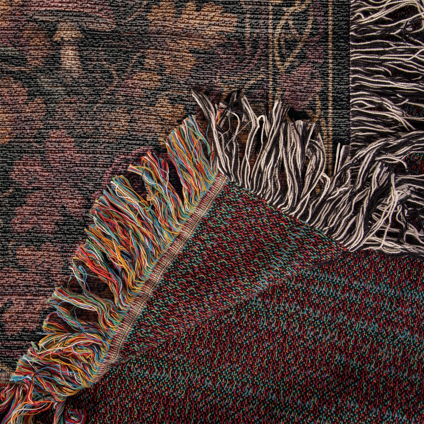 Medieval Moonlit Crows Heirloom Woven Throw